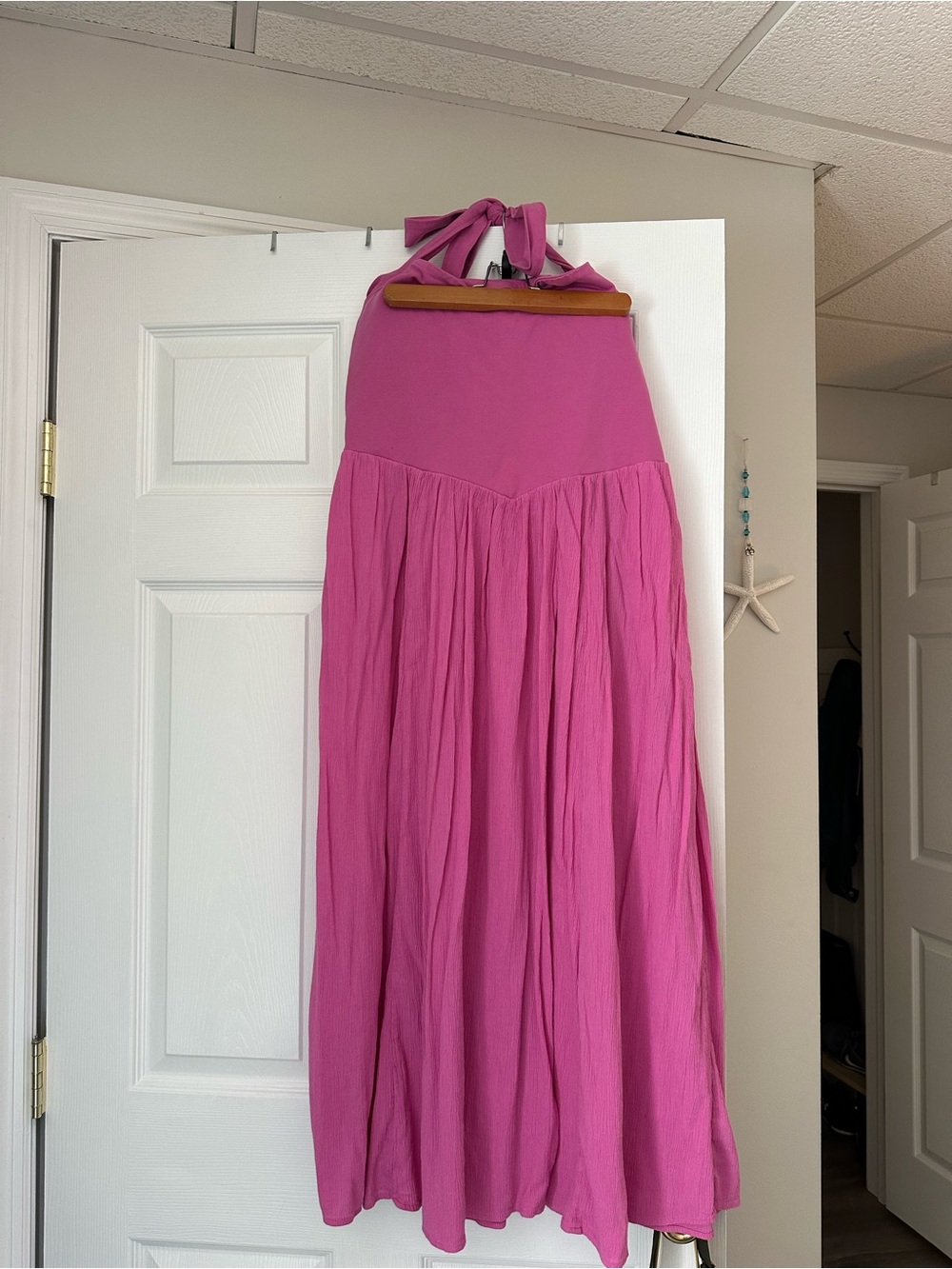 Women’s Halter Maxi Dressin Pink